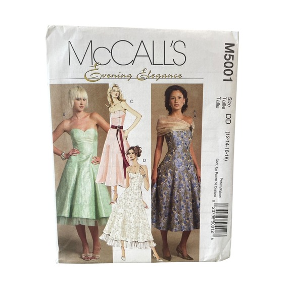 McCall's Other - McCall's M5001 Evening Elegance Misses' Petite Lined Dresses Size 12-18 Uncut FF